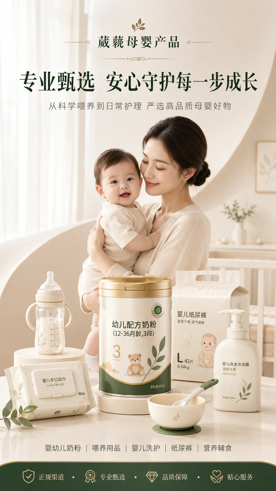母婴奶粉品牌产品海报设计细节图 1