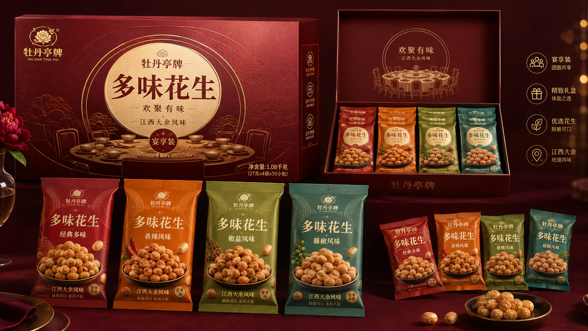 牡丹亭多味花生系列包装设计－系列图 2
