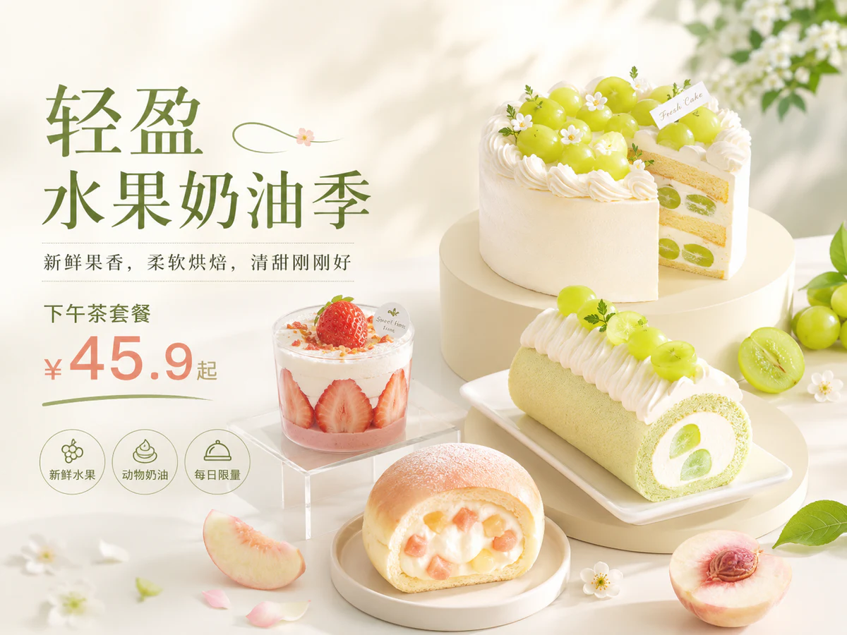 蛋糕甜品电商活动视觉设计-系列图 4 蛋糕甜品电商活动视觉设计-系列图 4