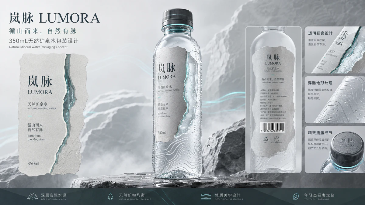 东方山水矿泉水系列包装设计－系列图 1
