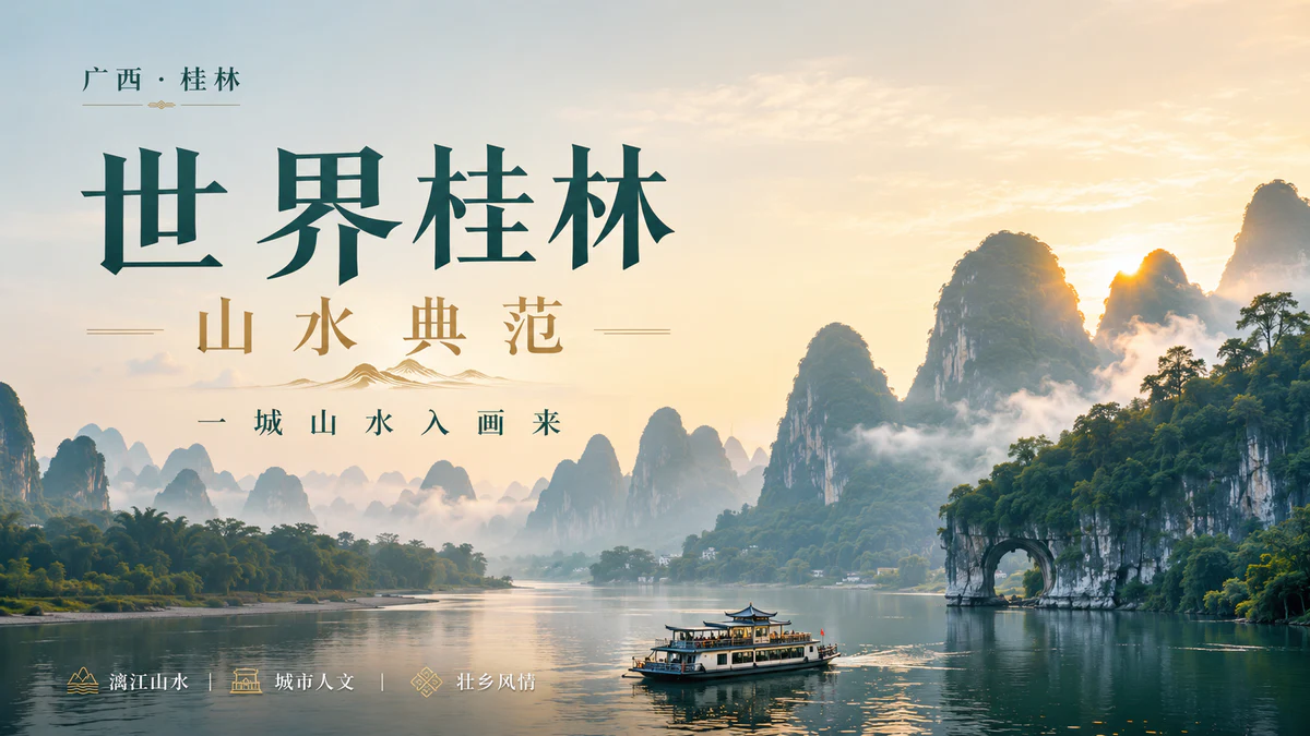 桂林山水旅游景区海报设计细节图 1 桂林山水旅游景区海报设计细节图 1