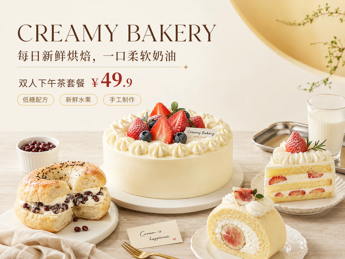 蛋糕甜品电商活动视觉设计-系列图 2 蛋糕甜品电商活动视觉设计-系列图 2